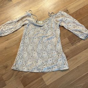 Solemio by Nasty Gal off the shoulder lace shirt